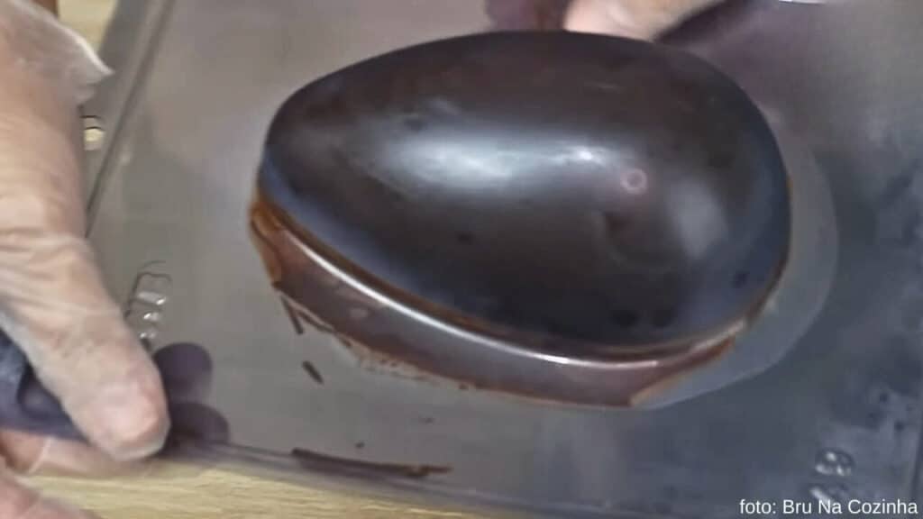 casca de ovo de chocolate opaca